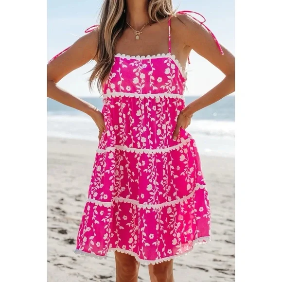 Pink Floral Sundress - Picture 2 of 4